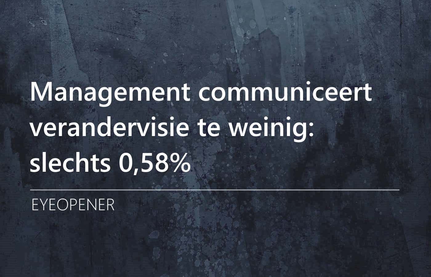 Management communiceert verandervisie te weinig